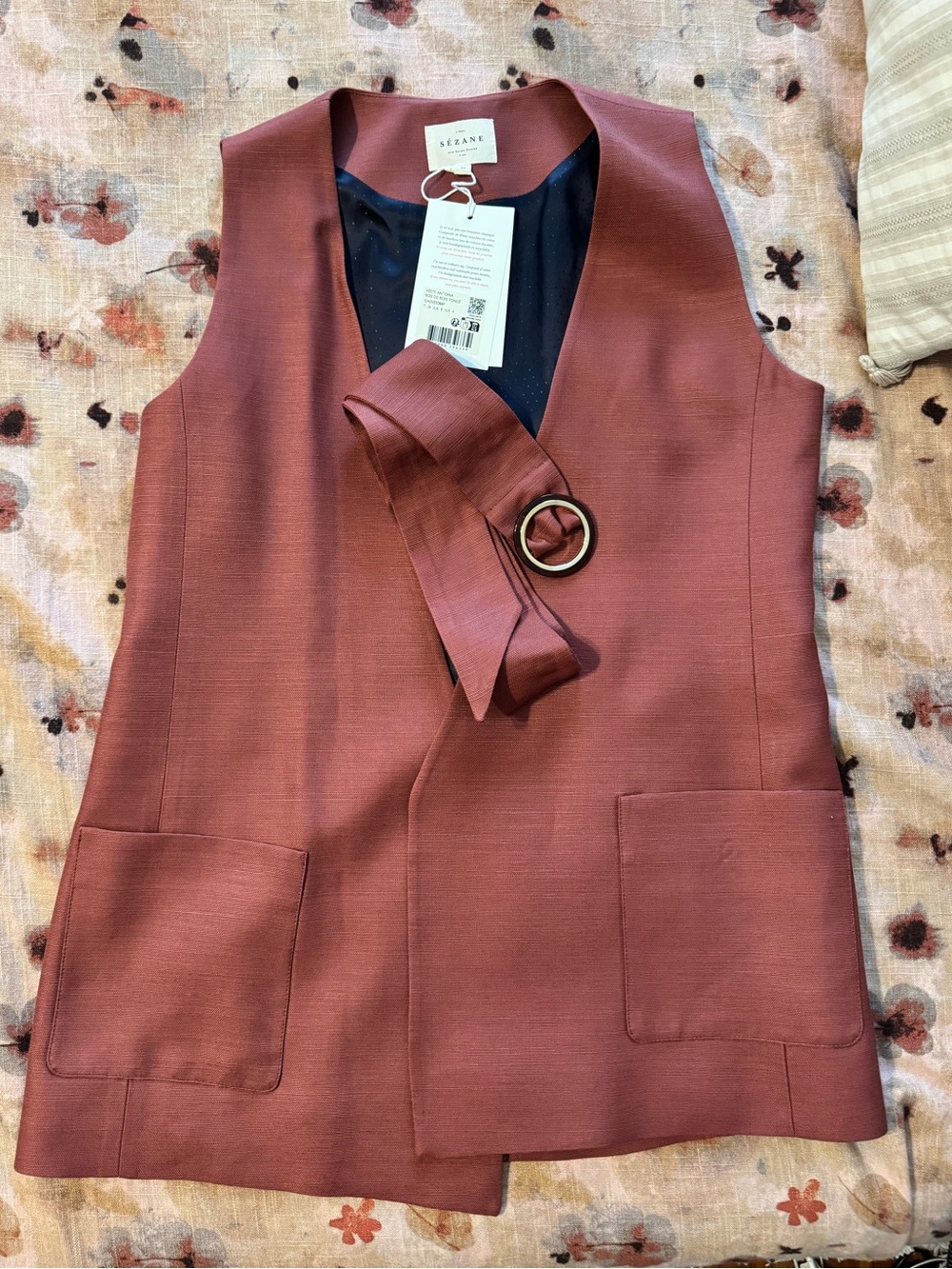 Sezane Antoina Jacket Rosewood - Size 4